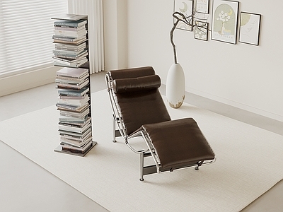 奶油风躺椅 现代风躺椅 摇椅 休闲椅 书架 书籍摆件