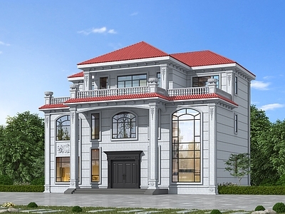 欧式别墅外观 自建房别墅