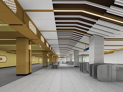 现代其他工装空间 地铁车站 施工图