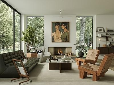 中古风观景客厅