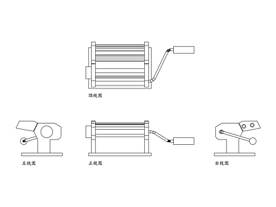 现代厨房设施 压面机 擀面机 面条挤压机 全自动面机 商用面条机 施工图
