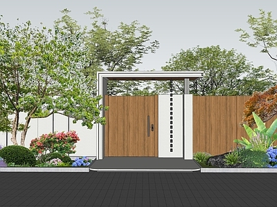 新中式入口大门