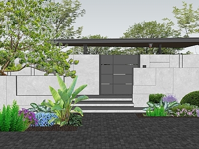 现代简约入口大门