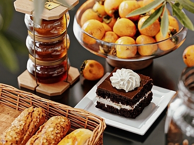 现代简约酒水食物