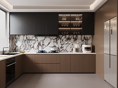 现代简约封闭式厨房