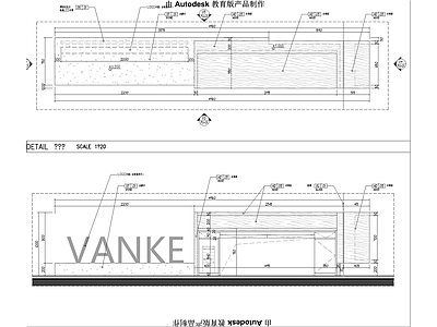 吧台节点 水磨石接待台节点 施工图