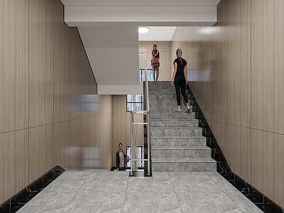 现代简约楼梯间
