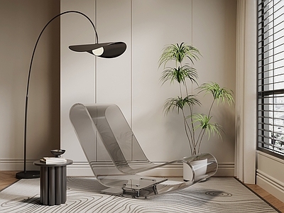 极简躺椅 躺椅 玻璃椅