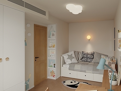 奶油风通用儿童房 奶油 简约 儿童房 北欧 卧室