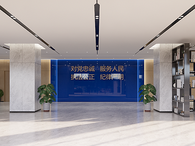 现代简约办公大堂 简约办公大堂 大堂咖啡厅