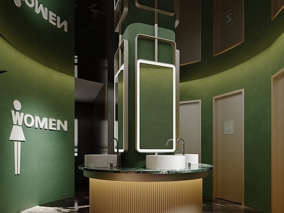 现代轻奢公共卫生间