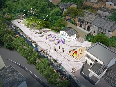 新中式景观广场景观