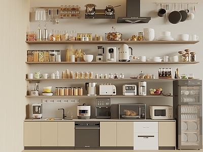 奶油风厨房用品 厨房用品 厨房电器 调料瓶 厨具 餐具