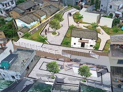 新中式景观广场景观