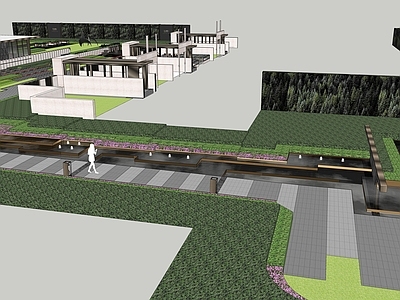 现代极简广场景观