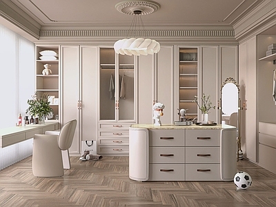 奶油风衣帽间 现代奶油风衣帽间