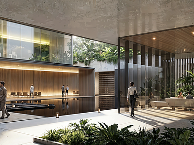 极简主义售楼处建筑 示范区 简洁示范区