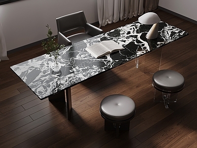 意式极简书桌椅