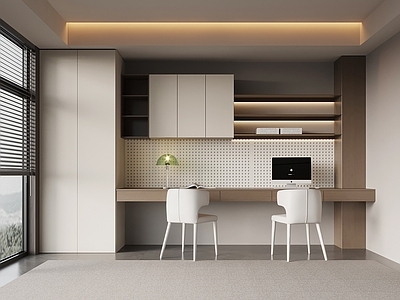 现代简约书房