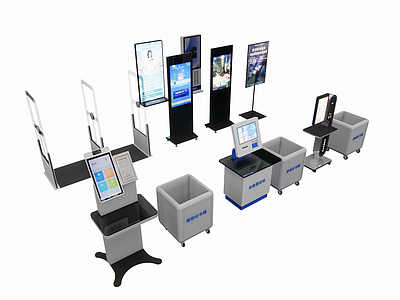 现代简约其他数码器材 自助借还机 闸机 AI馆员 图书馆设备