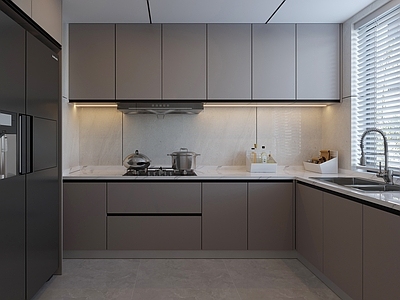 现代简约封闭式厨房