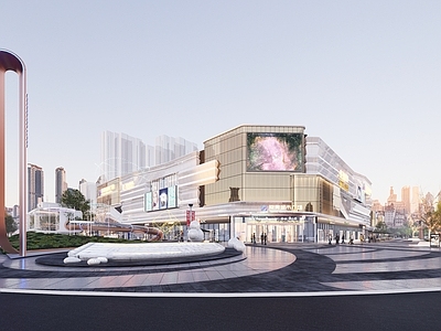 现代主义商场建筑 现代主义商场 商业建筑 商场景观