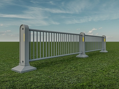 现代简约围栏护栏 道路栏杆 人车隔离护栏 防撞隔离栏 铝合金栅栏 市政道路护栏