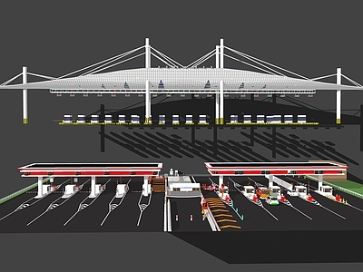 现代主义收费站 景观 高速收费站 收费站