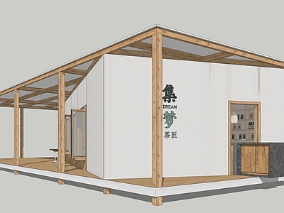 日式餐饮建筑 木结构餐厅 木结构咖啡厅 乡村振兴 阳光板建筑 文旅建筑