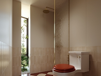 中古风卫生间 美式卫生间 次卫