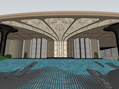 现代轻奢售楼处建筑 长沙嘉宇璟琇建筑 长沙豪宅入口大门 豪宅入口大门 第四代住宅大门 示范区入口大门