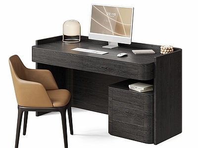 现代简约书桌椅 poliform 现代意式书桌椅 现代简约办公桌椅 皮革书椅 实木书桌