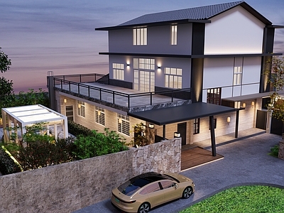 新中式别墅外观