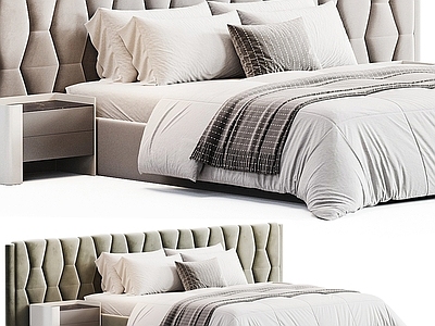 现代简约双人床 双人床 主卧床