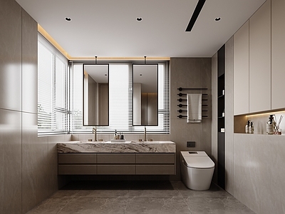 现代简约公共卫生间