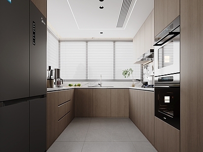 现代简约封闭式厨房