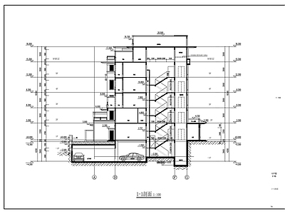 现代别墅建筑 叠拼别墅建筑图 施工图