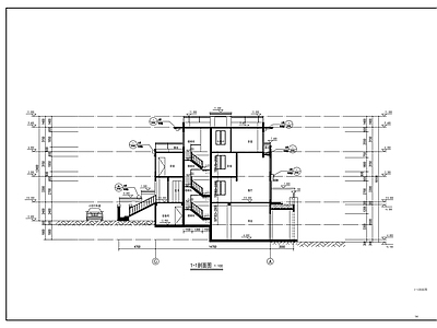 现代别墅建筑 小联排别墅建筑 施工图