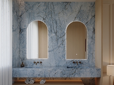 卫生间 卫生间浴室柜 现代极简 轻奢 奢华 美法式卫生间