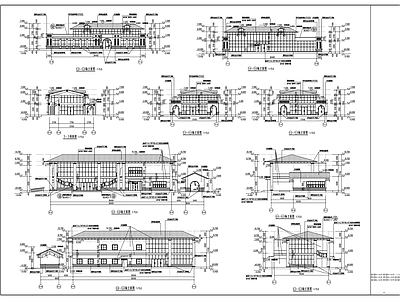 现代其他公共建筑 公园接待中心建筑 施工图