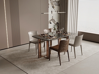 意式轻奢餐桌椅 现代意式餐桌椅