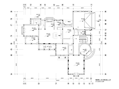 欧式别墅建筑 独栋别墅 农村别墅 自建房 施工图