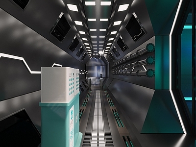 未来科技风其他商业空间 KTV大厅入口 科技酒吧入口 下水道过道 地铁科技风入口 科技检票口