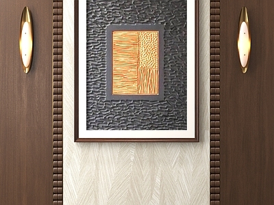 现代轻奢玄关 装饰画