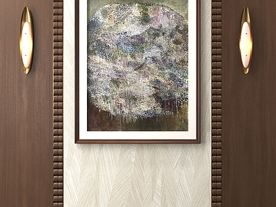 现代轻奢玄关 装饰画