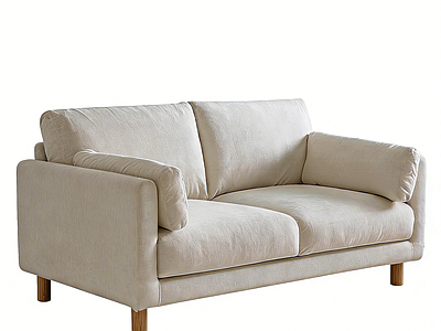 奶油风双人沙发 双人沙发