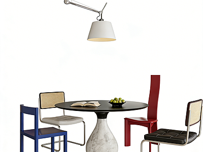 现代主义餐桌椅 圆桌餐椅