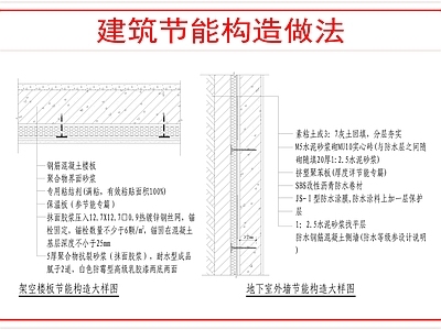 建筑综合节点 建筑节能构造做法 施工图