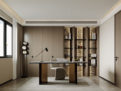 现代简约书房