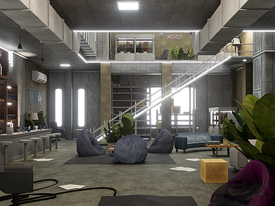 工业风西餐厅 科幻餐厅